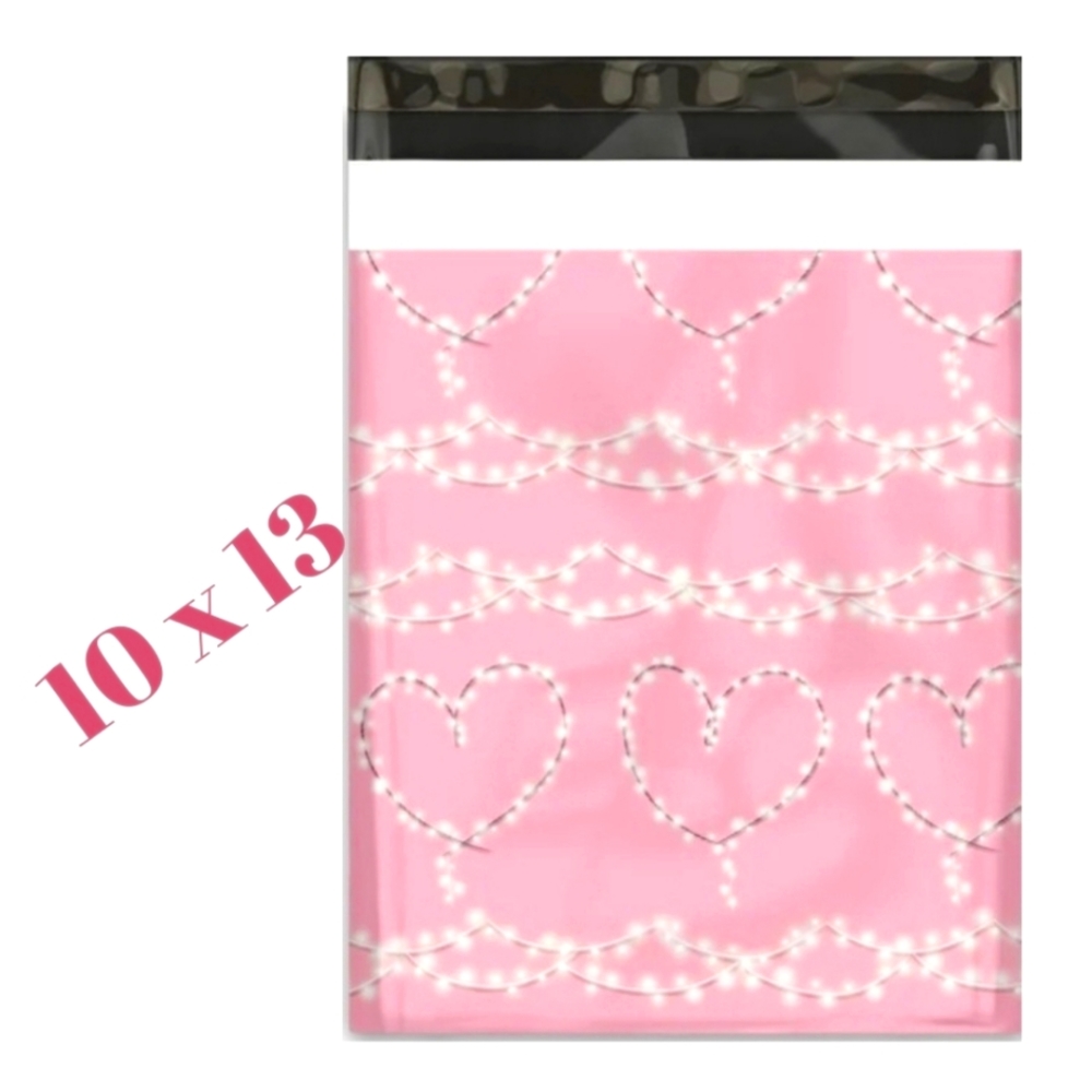 Poly Mailers 10x13 Heart Lights
